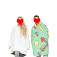thumbnail image 3 of goowrom Family Cartoon Digital Printing Lamb Wool Warm Hooded Blanket, 3 of 10