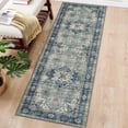thumbnail image 4 of Garvee 2'x6' Runner Rugs Vintage Persian Print Runner Rug, Non-Slip Boho Traditional Indoor Carpet Washable Soft Rug for Hallway Bedroom Living Room, Blue, 4 of 10