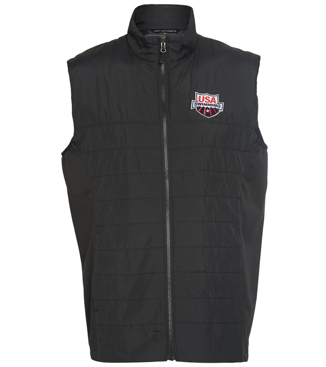 USA Swimming Usa Swimming Men's Insulated Vest (Medium, Black