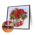 thumbnail image 1 of Cuadros Decorativos 5D DIY Diamond Painting Kits Full Round Drill Christmas Poinsettia Craft (E1624) Tmvgtek embutido en tela, 1 of 8
