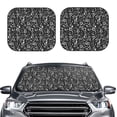 thumbnail image 2 of Balery 2 Piece Daisies Flowers Car Windshield Sun Shade|Foldable Front Windshield Shade for Car Front Window for Most Sedans SUV Truck-, 2 of 7