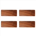 thumbnail image 2 of 4X South American Walnut Tray, Solid Wood Wooden Afternoon Tea Tray, Fruit Tray, Coffee Shop Simple Snack Tray,4*tray,wood color, 2 of 9