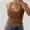 Coffee, variant on Dpytoraw Women Spaghetti Strap Scoop Neck Ribbed Tank Tops Slim Fitted Cotton Camisole Basic Sleeveless Layering Shirts Women's Tanks & Camis