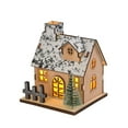 thumbnail image 3 of Christmas Decoration: Luminous Wooden House, LED Wooden Christmas House, Christmas Desktop Decoration for Home, 3 of 4