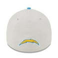 thumbnail image 4 of Men's New Era Stone/Powder Blue Los Angeles Chargers 2023 NFL Draft 39THIRTY Flex Hat, 4 of 6