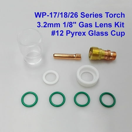 

9pcs TIG Welding Stubby Gas Lens #12Cup Kit for Tig WP-17/18/26 1/8