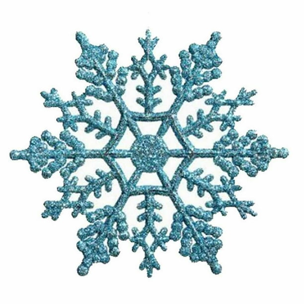 Plástico Navidad Navidad Copo De Nieve Adornos Tiny Sparkling Star Glitter Snow On String Wedding Decor 12 Unidades 1111Fourone JR0778