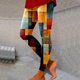 thumbnail image 1 of WILLBEST Leggings de Yoga Estampados Para Mujer, de Cintura Alta, Para Entrenamiento, Correr, Gimnasio, Deportes, Control, Ajuste, Comodidad, Elásticos, 1090 Grande, 1 of 4