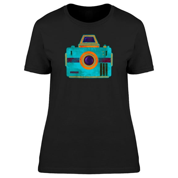 Watercolor Blue Camera Tee Women's -Image by Shutterstock