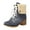 1Grey, variant on Winter Snow Boots for Women Warm Furry Lined Lug Sole Stacked Heel Lace up Short Booties