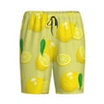 thumbnail image 4 of Easygdp Bright Lemons Men's Short Pajama Pants, Sleep Shorts, Household Pants, Casual Pants with Pockets - Small, 4 of 9
