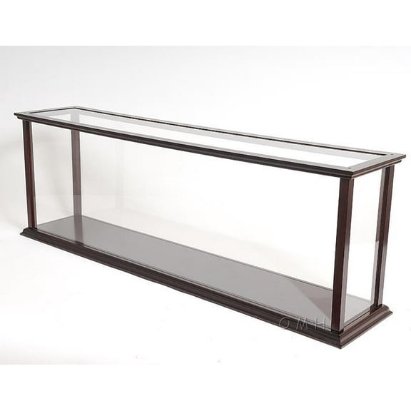 Mahogany Model Ship Display Case with Plexiglass
