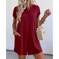 thumbnail image 3 of BTFBM Rompers for Women Summer Casual Dressy One Piece Shorts Tshirt Pants Jumpsuit Beach Vacation Clothes Outfit, 3 of 9