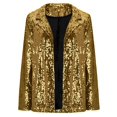 thumbnail image 3 of JFBUJC Blazer à Sequins pour Femmes, Veste Ouverte à Manches Longues, Cardigan de Fête Scintillant, 3 of 5