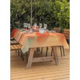 thumbnail image 3 of Outdoor Table Cloth with Umbrella Hole and Zipper, Dragonfly Orange Waterproof Rectangle Tablecloth 54"x80", Abstract Modern Graffiti Painting Art Washable Table Cover for Outside Party Patio Picnic, 3 of 8