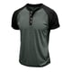 thumbnail image 5 of pstuiky Mangas cortas para hombre, Blusa informal de manga corta con cuello vuelto y media cremallera para hombre ropa de hombre l, 5 of 7