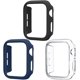 thumbnail image 1 of Estuche para Apple Watch 40Mm Hard PC Bumper Protector de pantalla para Iwatch Series 6 5 4 Se (40Mm, negro + transparente + plateado) Adepaton WMCH-549, 1 of 5