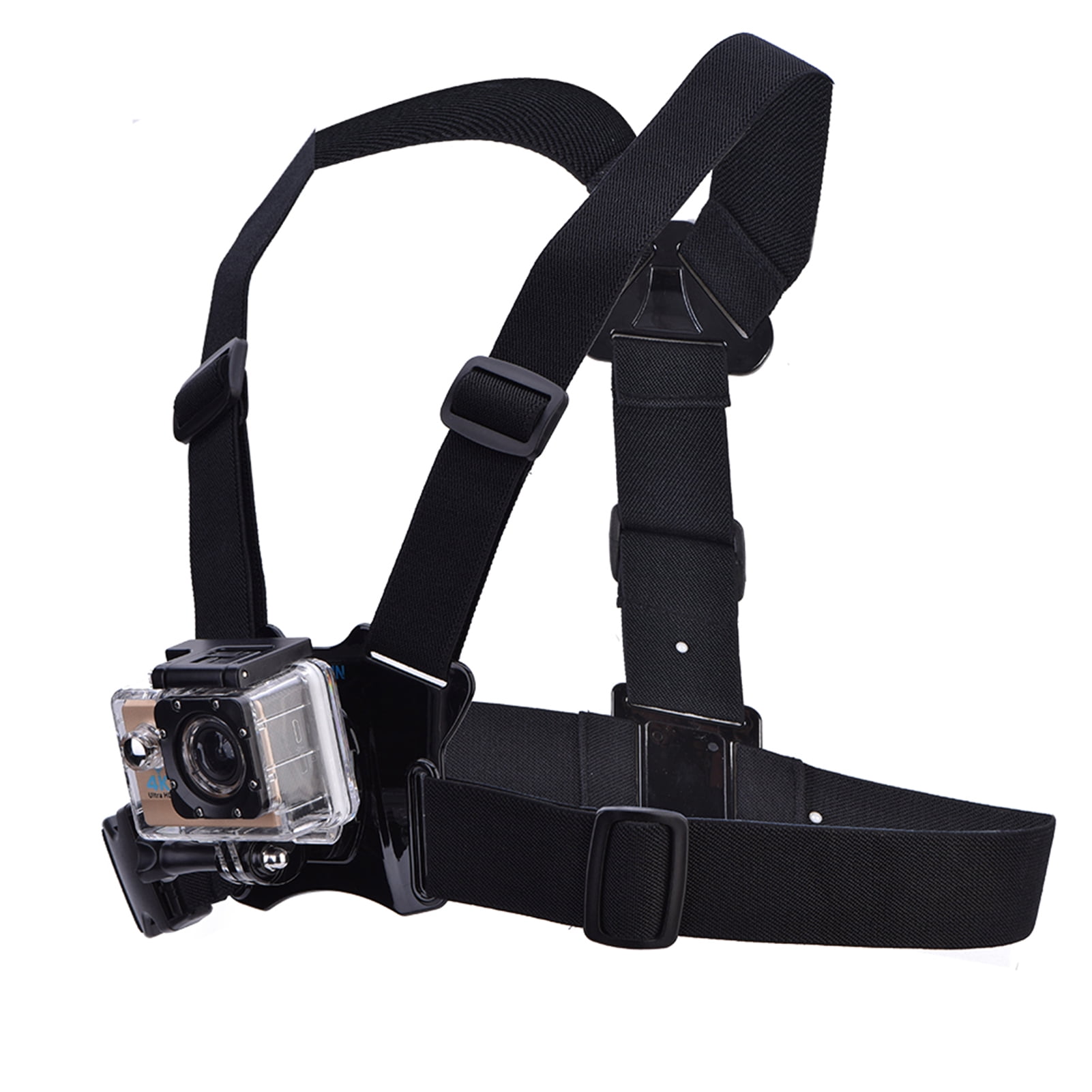 Sangle Poitrine élastique 360° + Support Rotatif – Compatible GoPro Hero, Insta360, Smartphones 4-7 Pouces