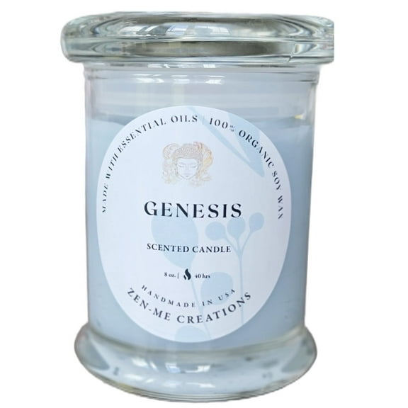 Zen-Me Creations Genesis 16 oz. Scented Candle with 40 h Burn Time