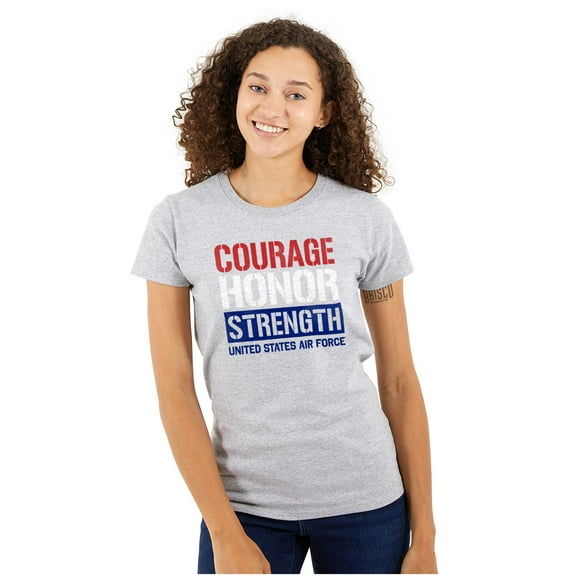 US Air Force Courage Honor Strength Women's T Shirt Ladies Tee Brisco Brands S
