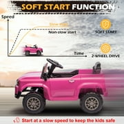 UBesGoo 12V Ride On Car Toys, Licensed Toyota Kids Powered Electric Car with Remote Control for Girls Boys, Pink