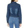 thumbnail image 2 of COVER GIRL Women's Jeans Denim Jacket Crop Frayed Blue Distressed Basic Cop Blue Size Small (CGXJ-6288DBB), 2 of 2