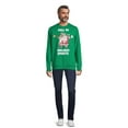thumbnail image 2 of Holiday Time Men's Holiday Spirits Crewneck Fleece Sweatshirt, Sizes S-3XL, 2 of 5