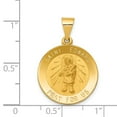 thumbnail image 2 of 14K Yellow Gold Charm Pendant 21 mm 19 Polished And Satin St. Edward Medal, 2 of 2