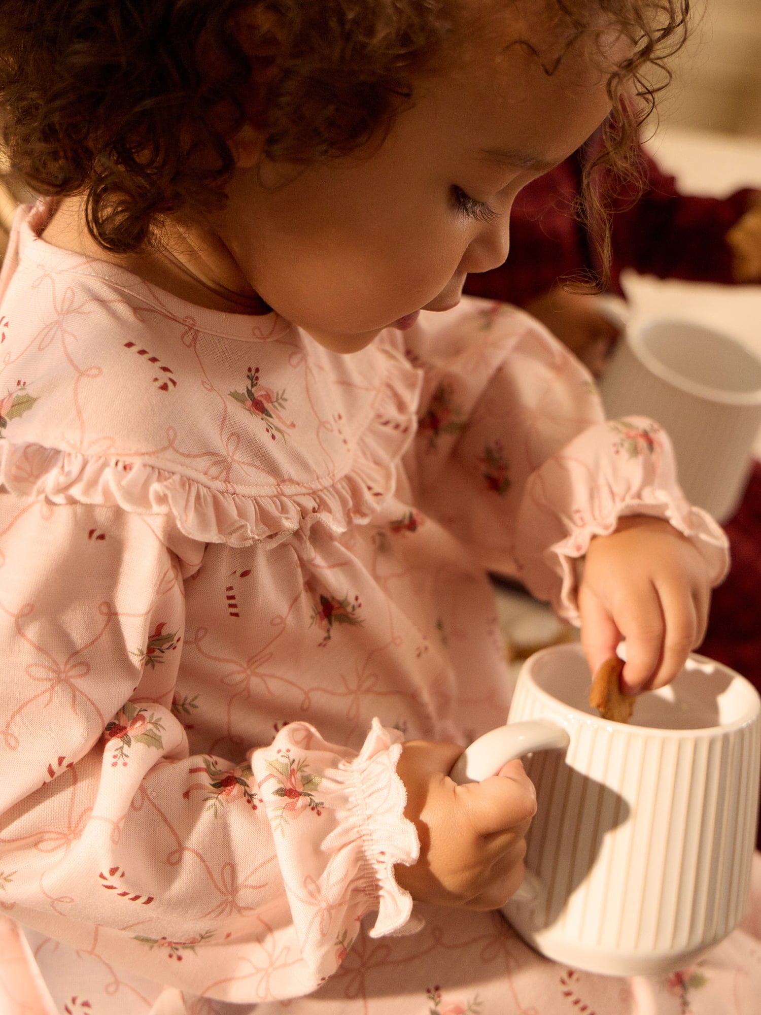 Modern Moments by Gerber Toddler Girl Christmas Ruffle Yoke Nightgown, Sizes 12 Months - 5T