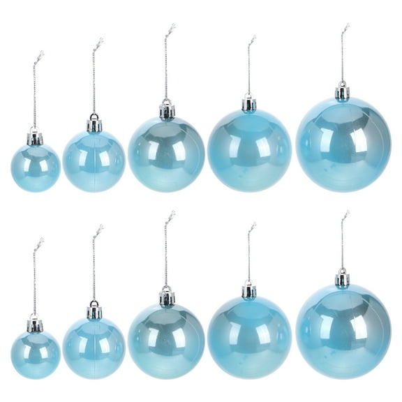 37pcs Blue Shatterproof Christmas Ball Ornaments for Tree Decoration Holidays Party