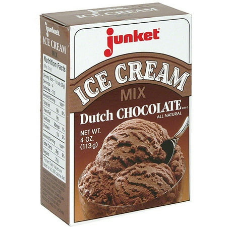 Junket Dutch Chocolate Ice Cream Mix, 4 oz (Pack of