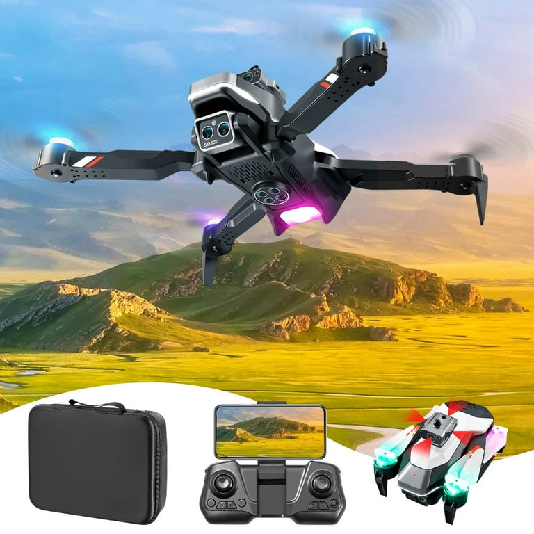 KQJQS Drone with 1080P HD Camera Zuhafa 40 Mins Flight Time Foldable Drone for Beginners Altitude Hold Mode RTF One Key Take Off Landing 3D Flips 2 Batteries APP Control Walmart