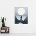 thumbnail image 4 of In Love with the Full Moon Monotone Elegant Grey Extra Large XL Wall Art Poster Print, 4 of 5