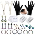 thumbnail image 4 of Kit de 42 piezas para piercings de tatuajes, anillos para cejas, ombligo, labios, nariz y lengua, 4 of 5