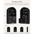 thumbnail image 2 of LAZZO 75” Arched Pantry Cabinet, Farmhouse Storage Cabinet with Built-In Power Strip, Anti-Tip Device and Open Shelves, Black, 2 of 8