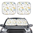 thumbnail image 2 of Fotbe Dinosaur Juego de 2 Piezas de Parasoles para Parabrisas | Bloqueador Solar para Auto | Accesorios Plegables para Protección Solar Interior-Medium, 2 of 6