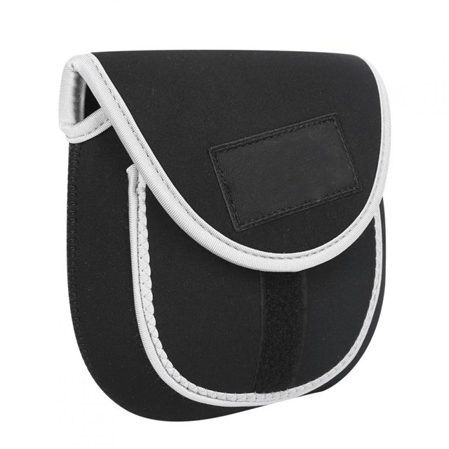 Heitune Capa BG-Y101 Neopreno Doble Costura Fina Pesca de Giro del Carrete de protección Bolsa de Almacenamiento de Pescado Equipo de Rueda (Negro M)