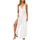 thumbnail image 4 of VISgogo - Mono largo de verano para mujer, color sólido, sin mangas, cuello en V profundo, pierna ancha VISgogo  moda, 4 of 7