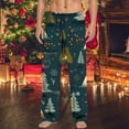 thumbnail image 2 of BOOMNY Christmas Mens Pajama Pants Wide Leg Pajamas Pants for Men Xmas Snowflake Graphic Soft Pj Bottoms Pant With Pockets Cozy Homewear Loungewear, 2 of 4
