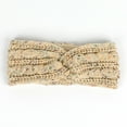 thumbnail image 4 of Bandanas for Women Women's Casual Solid Color Splice Crochet Knitted Hollow Headband Head Scarf for Women Beige One Size, 4 of 4