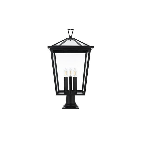 Elegant Lighting Oxford 7 inch Outdoor Pendant in Black