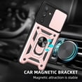 thumbnail image 4 of Design for Galaxy S24 Plus/S24+ Phone Case with Ring Holder Stand Kickstand Heavy Duty Slim Shockproof Hybrid Rugged Drop Protective Cover for Samsungs24+ galaxys24+ Women 6.6 inch Rose Gold, 4 of 14