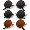 thumbnail image 1 of Gafas de sol KALIYADI redondas polarizadas retro de metal UV400 45 mm, 1 of 7