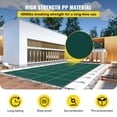 thumbnail image 6 of Pool Cover 14x26 ft Rectangular, Winter Inground Pool Cover, Triple Stitched PP Mesh, Safety Cover w/Installation Hardware - Green, 6 of 7