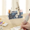 thumbnail image 7 of Cat Blue Pencil Pen Cosmetic Holder Cup Makeup Brush Holder Desk Accessories Holder Acrylic Organizer for Office School Home, 7 of 7