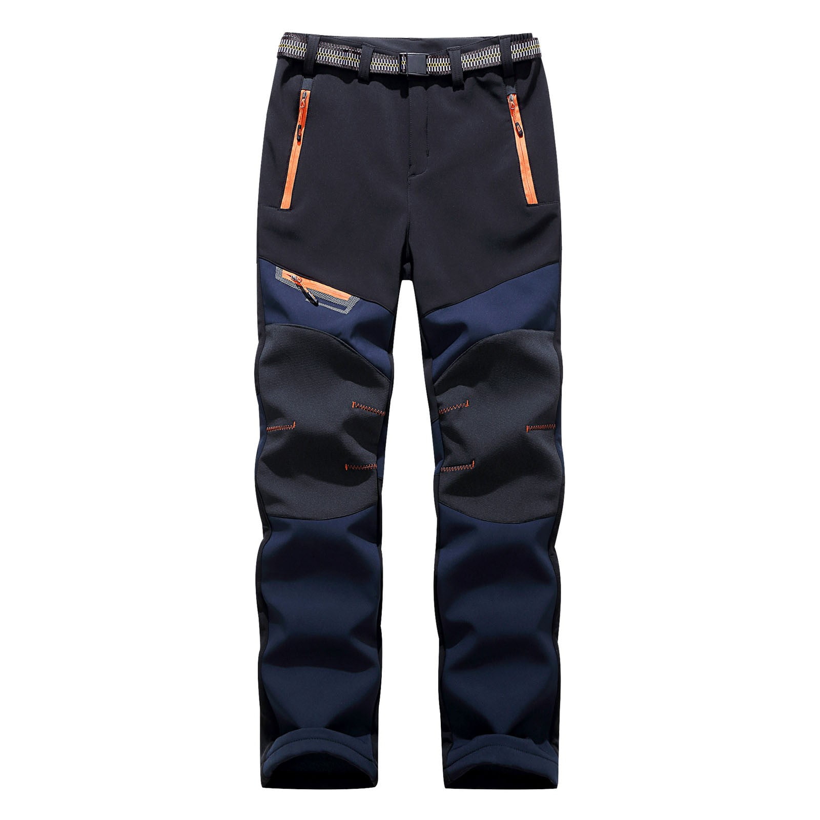 Men's Snow Ski Cargo Pants Winter Warm Sherpa Lined Outdoor Waterproof Windproof Fleece Cargo