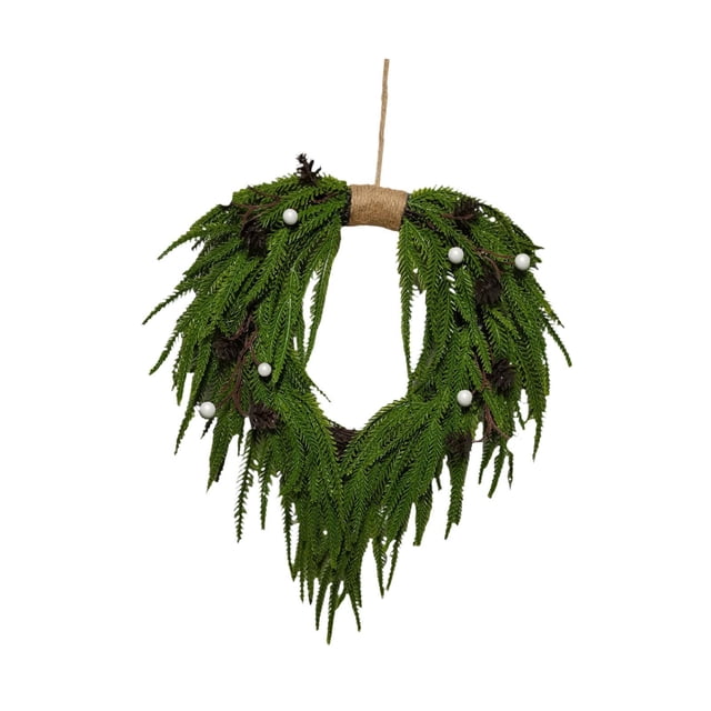 Corona navideña para puerta de entrada, guirnalda de celebración navideña, corona de invierno, decoración del hogar para Acción de Gracias, regalos de Verde