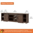 thumbnail image 6 of WAMPAT Farmhouse Sliding Barn Door TV Stand for TVs Up to 85", Wooden Storage Entertainment Center, Modern Media TV Console Table with 3-Tier Adjustable Shelf for Living Room,, 6 of 7