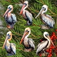thumbnail image 3 of Pelicans Decorative Wooden Clip-on Ornaments of 6 by G. Debrekht - Christmas Decor - 8090014C-S6, 3 of 11