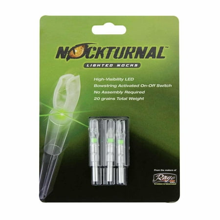 Nockturnal Lighted Nocks Model-S Green 3pk NT-205